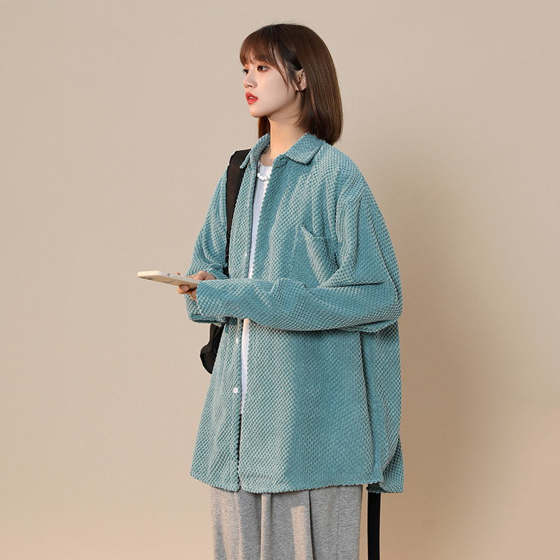 2026年中性春夏季新款宽松灯芯绒免烫休闲衬衫xz1002-1-Y26P48，男装衬衫，星座906（原电商a316-1）