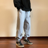 小熊刺绣加绒加厚保暖休闲裤潮流男女长裤xz1002-1-K1057p65控78，男装棉衣，星座906（原电商a316-1）