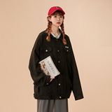 中性款！秋装新款麂皮绒夹克外套休闲鹿皮大码休闲工装上衣，男装夹克，星座906（原电商a316-1）