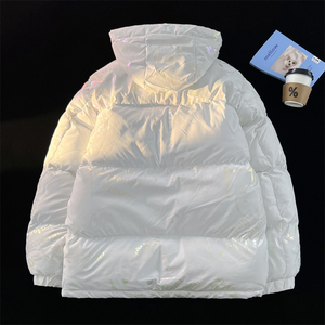 秋冬新款亮面印花加绒加厚面包服xz1002-1-Y66p128控158图片