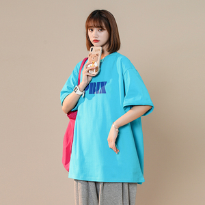 2026新款中性原创印花纯棉半袖宽松体恤xz1002-1-Y29P30限45图片