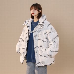 中性款！连帽面包服印花小熊保暖棉衣外套xz1002-1-Y21p138控168图片