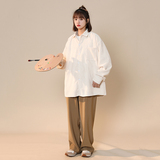 中性款！秋季新款菠萝粒免烫开衫宽松休闲衬衫xz1002-1-Y26P48，男装衬衫，星座906（原电商a316-1）