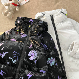中性款!亮面保暖加厚棉袄面包服xz1002-1-Y65P128控158图片
