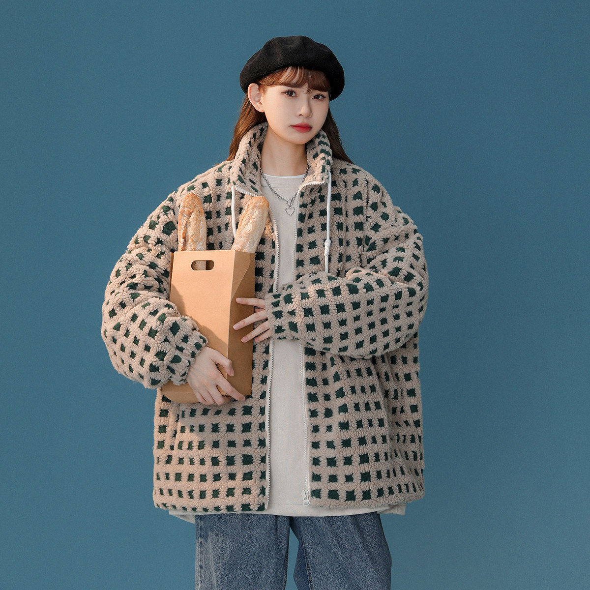 2022羊羔绒加绒加厚保暖棉衣休闲夹克外套xz1002-1-Y69p115控148，男装夹克，星座906（原电商a316-1）