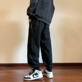 新款小熊刺绣加绒加厚保暖休闲裤潮流长裤xz1002-1-K1057p65控78，男装棉衣，星座906（原电商a316-1）