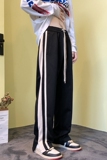 新款秋冬款斜纹运动裤潮牌拉链拖地裤男长裤xz1002-1-K50P55，女装休闲裤，星座906（原电商a316-1）