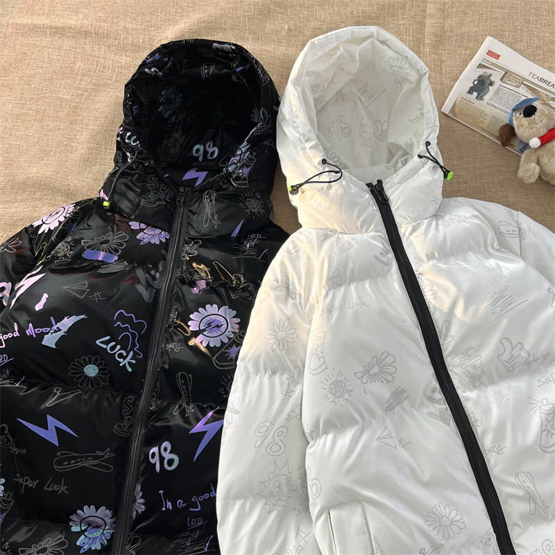 中性款!亮面保暖加厚棉袄男女面包服xz1002-1-Y65P128控158图片