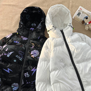 中性款!亮面保暖加厚棉袄男女面包服xz1002-1-Y65P128控158图片