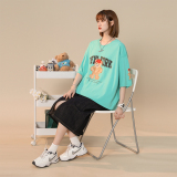 xz1002-1-Y48P25限38夏款中性原创小熊短袖全棉情侣落肩T恤，男装T恤，星座906（原电商a316-1）