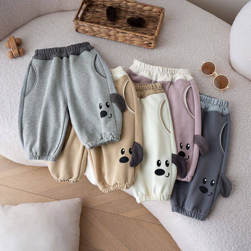 宝宝裤子春装休闲长裤婴幼儿百搭男女童束脚运动裤卡通宽松长裤