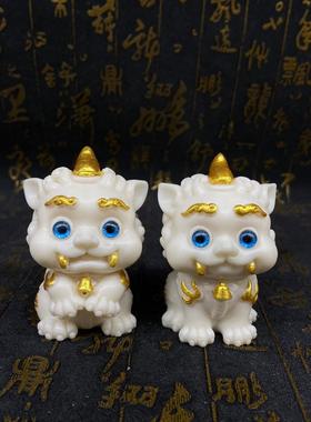 象牙果雕刻谛听摆件可盖章