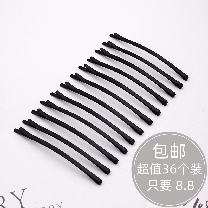 发夹韩国简约黑色一字刘海头饰