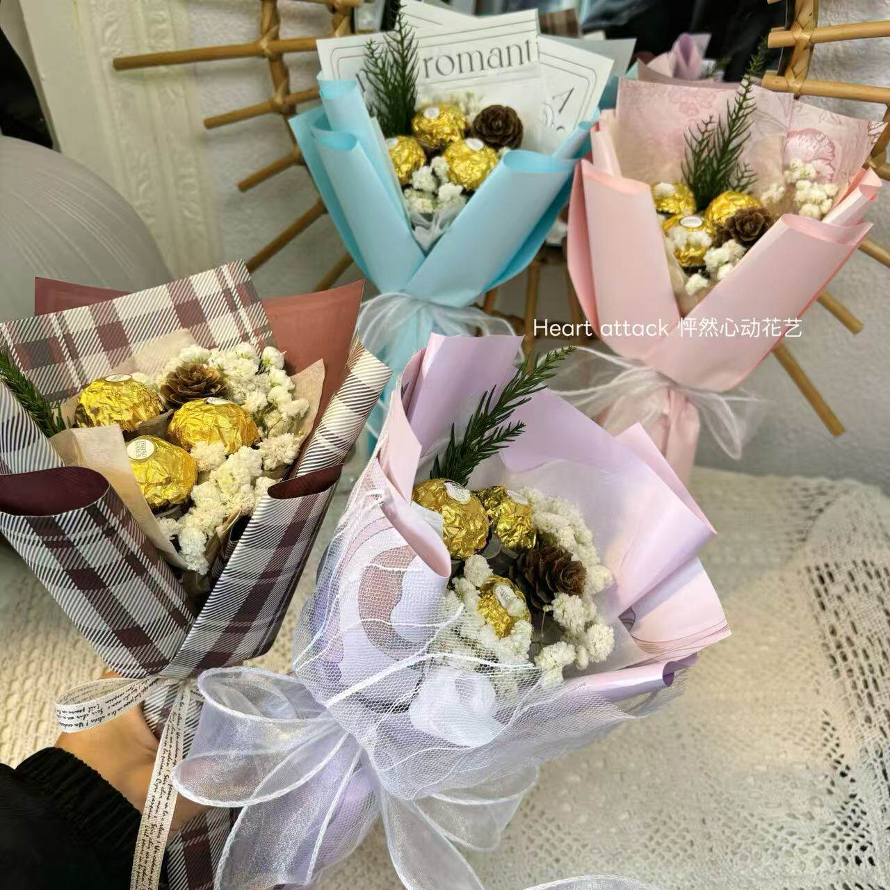 费列罗金莎巧克力成品花束实用零食花送女友创意生日情人节三八节