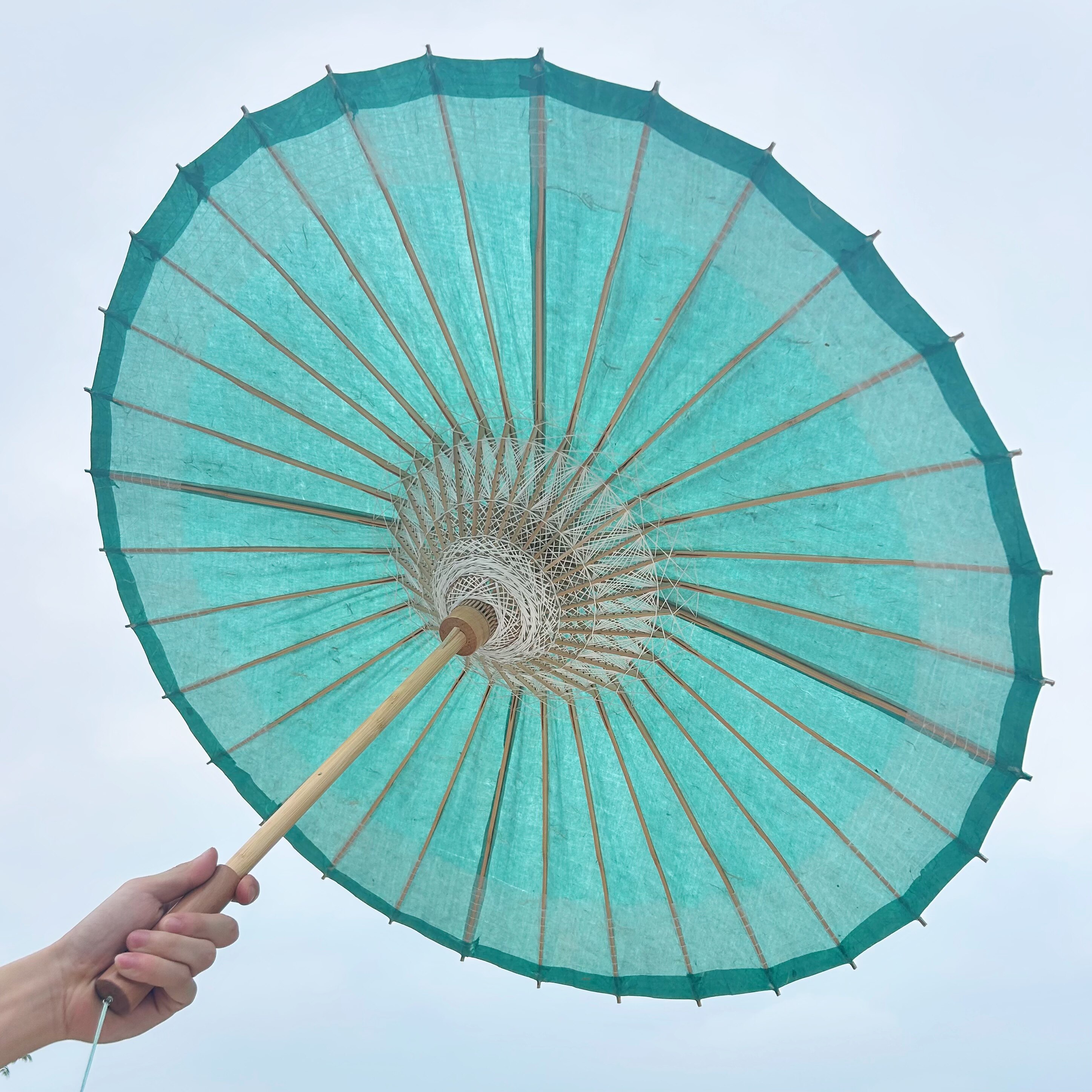 物新工坊油纸伞浅碧非遗手工伞