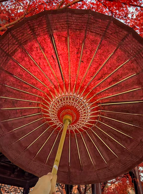 赤华手造纸油纸伞 物新工坊云龙纸古风防雨防晒非遗实用新中式伞