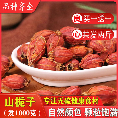 正品栀子1000g山栀子茶红栀子果黄栀子粉中药材枝子食用上色