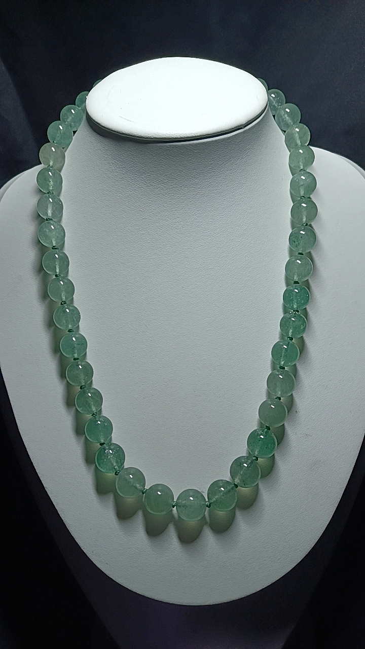 原创设计  主图款  卡10m+天然绿草莓项链 45cm