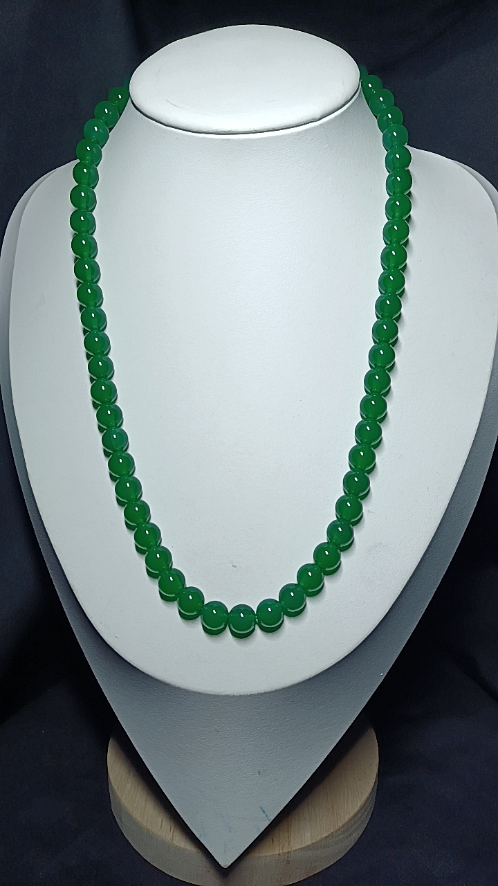 原创设计 主图款 卡8.2+A级绿玛瑙项链  48cm