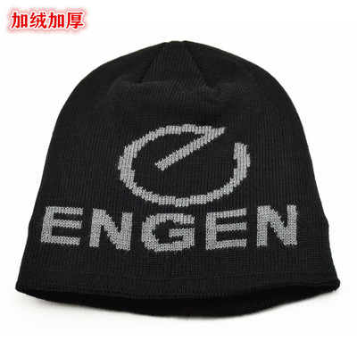 男女加厚字母加绒毛线帽