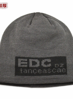 男女加厚字母加绒毛线帽潮秋冬双层针织帽套头帽运动包头防寒帽