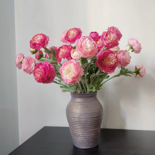 千姿露莲植绒花假花家居装饰