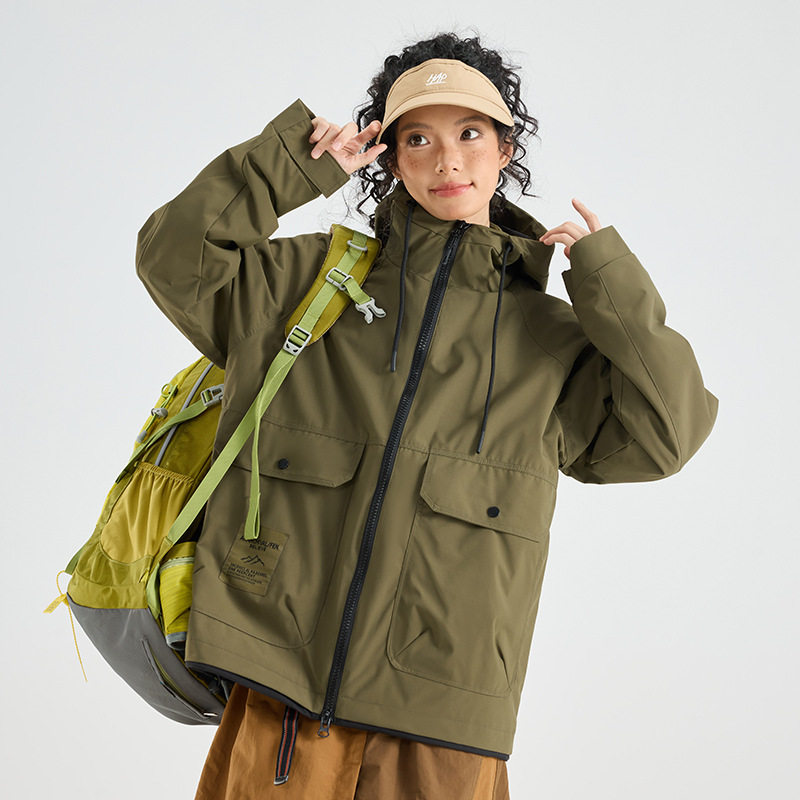 机能纯色冲锋软壳衣男女外套户外三防防风防水爬山登山服夹克风衣
