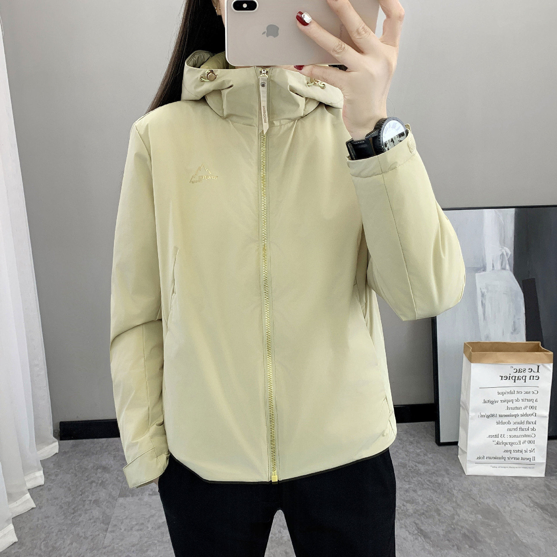 户外秋冬女加厚保暖棉服运动登山服连帽百搭上衣休闲外套