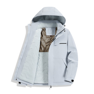 情侣石墨烯内里加厚冬季防寒保暖防风防水户外登山服外套棉衣