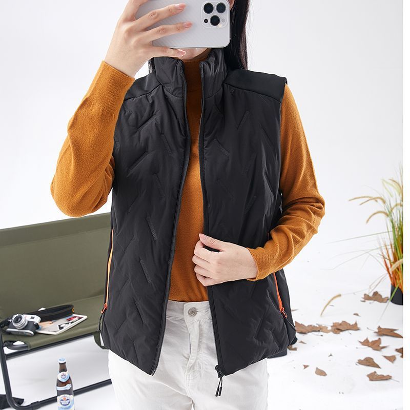 户外运动保暖马甲女秋冬新款科技御寒时尚休闲滑雪服立领轻薄马夹