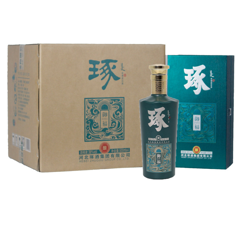河北承德琢酒御福 浓香型纯粮食白酒 38度白酒 500ml*4瓶【整箱】