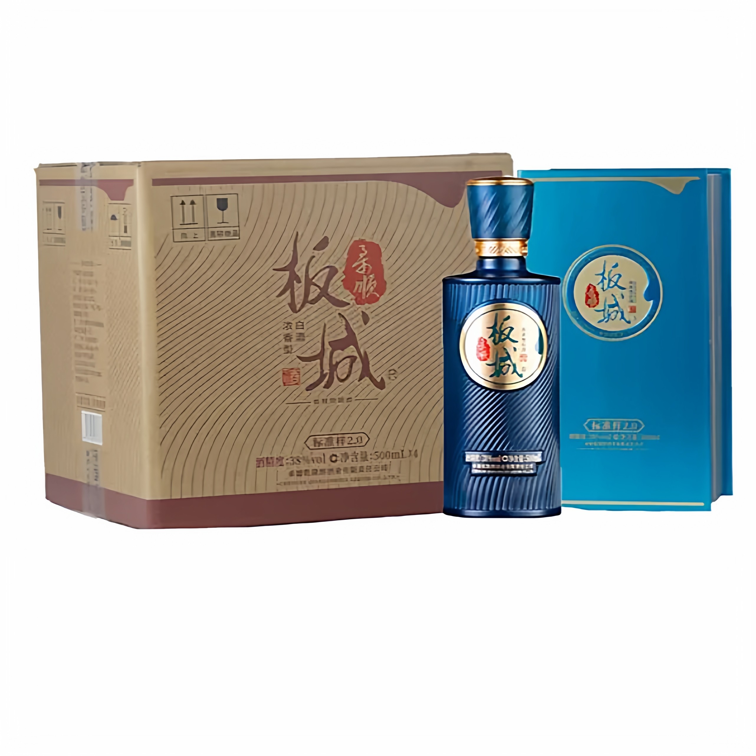 【整箱】板城柔顺 38度低度浓香型白酒 纯粮食白酒500mL*4瓶装