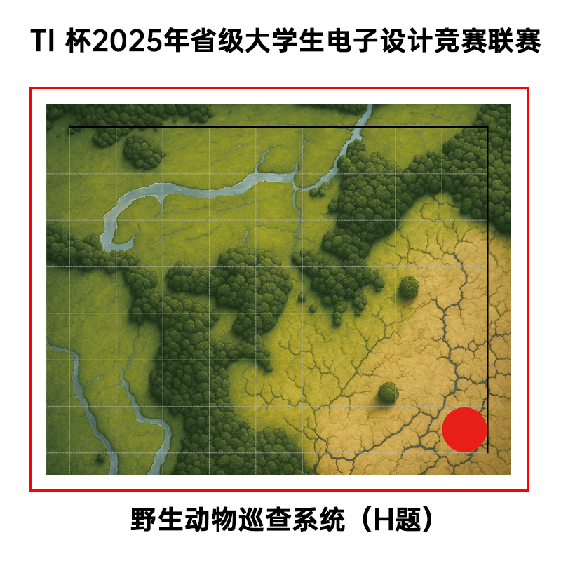 TI 杯2025年电子设计竞赛  H题野生动物巡查系统 喷绘布地图 配件