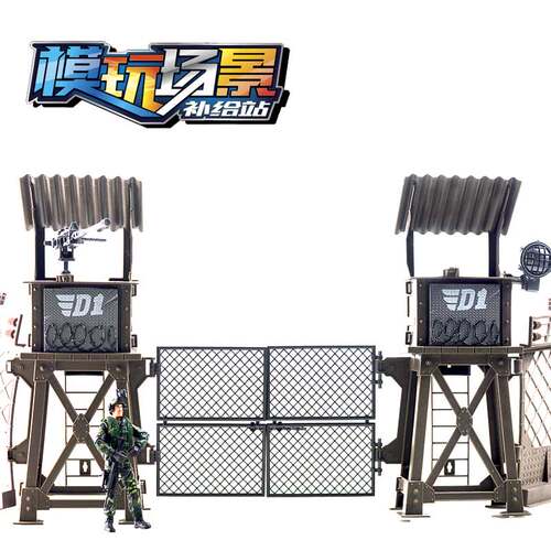 场景配件可动基地大门