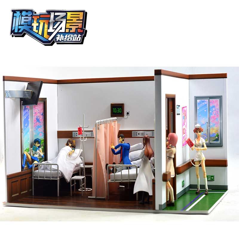 1/12 5 寸 6寸 场景 病房 病床 适合 figma shf 麦克法兰