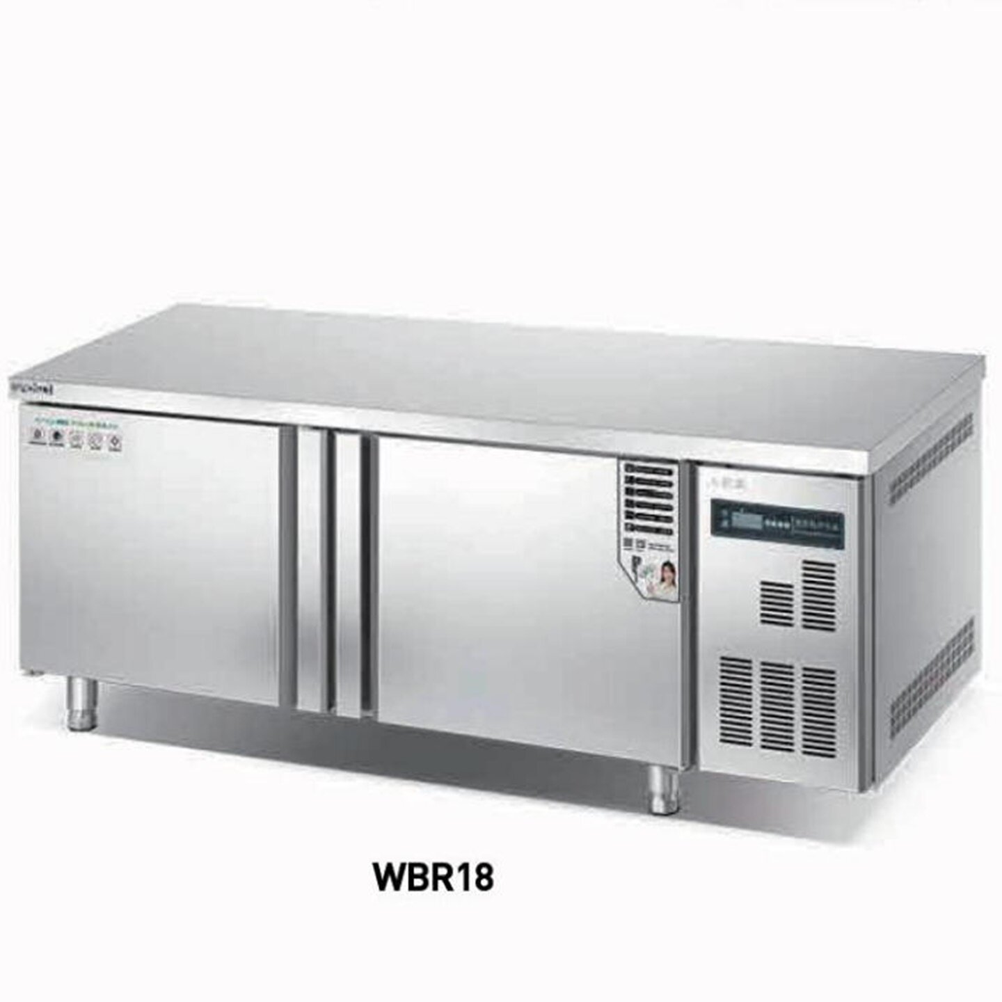 美厨工作台冷藏冰箱WBR18 双门平台高温雪柜1.8米操作台冷柜