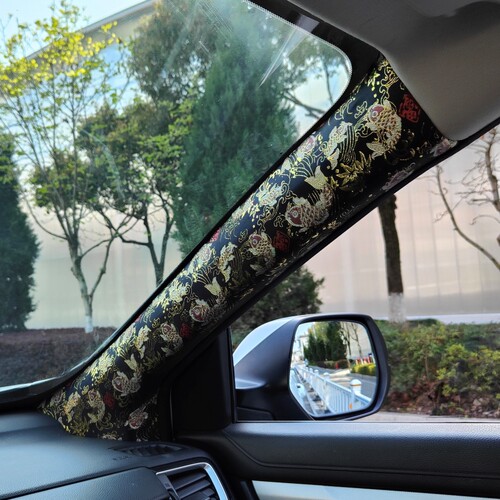 JDMa柱B柱刺绣烫金自粘背胶贴布