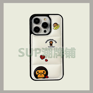 CHO潮牌猿人适用苹果14promax手机壳iPhone13韩国12时尚11pm潮酷2023新款8plus羽绒服x女xs黑色15套防摔情侣