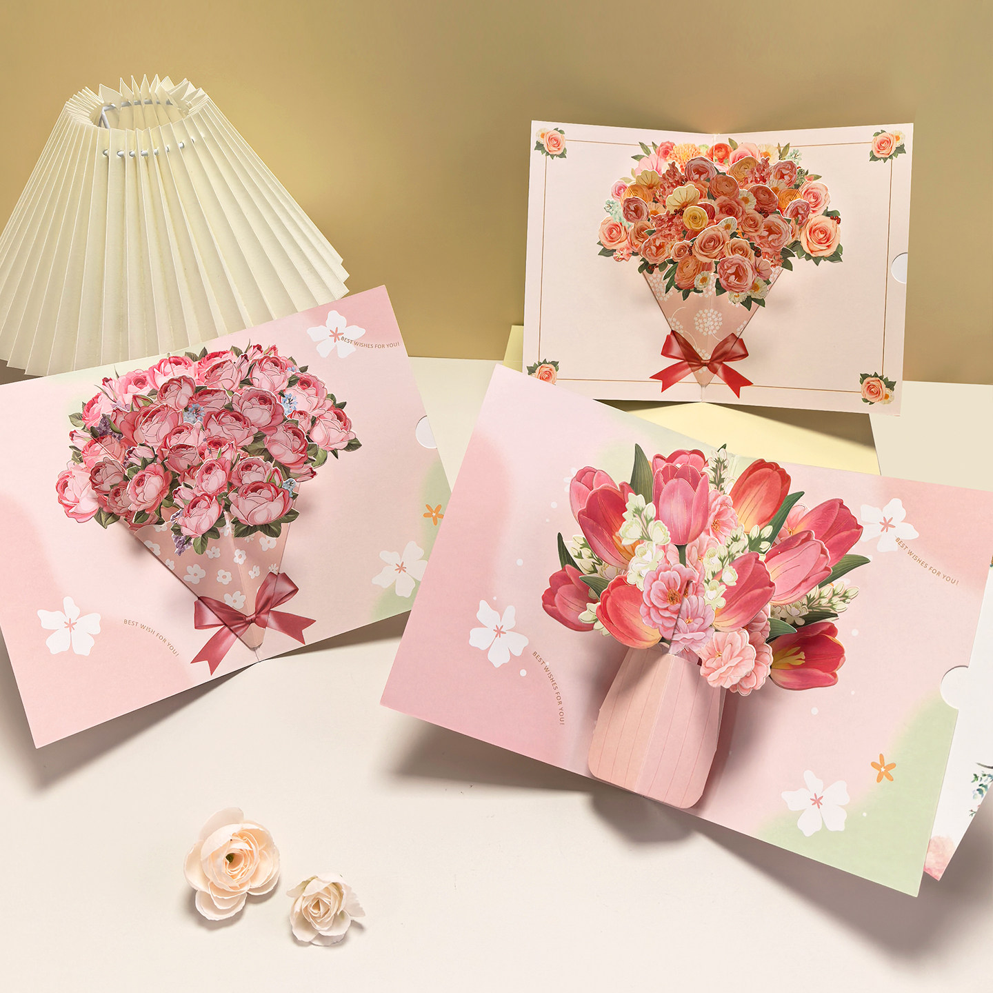 2026立体花束贺卡高级感生日卡片女朋友感谢老师毕业季教师节卡片