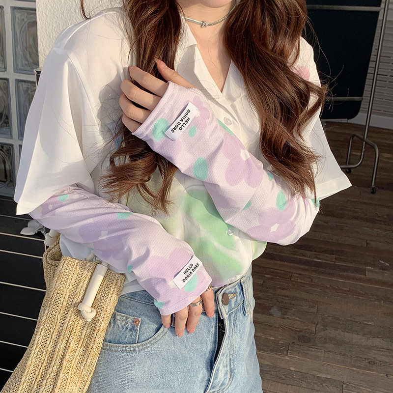 义乌红红花朵冰袖女2023冰丝袖套夏季新款防晒手套防紫外线宽松,服饰配件/皮带/帽子/围巾,防晒袖套,淘宝优惠券,粉丝福利购,淘宝优惠卷