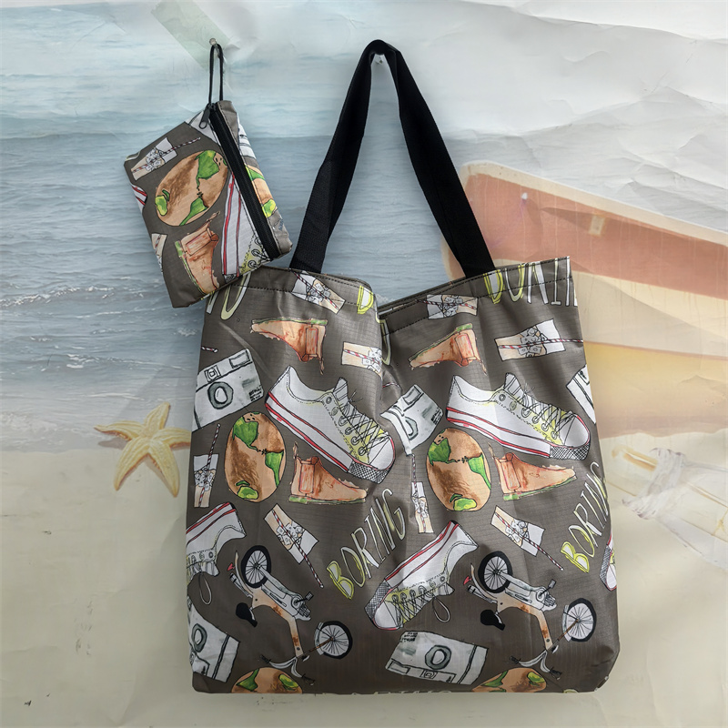 大号折叠拉链包环保购物袋手提购物袋旅游放衣服手拎包出差防水袋