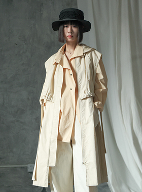 LADYS DIARY原创设计女装秋冬新款中长款时尚高级马甲风衣外套