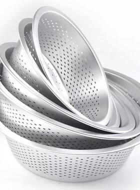 铝制洗米筛淘米盆洗菜盆22-36cm蔬菜水果漏水盆 洗米沥水盆