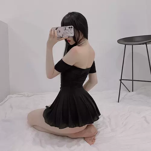 Шелковое прозрачное нижнее белье, шелковистый комплект, кондиционер, платье, мини-юбка, в обтяжку