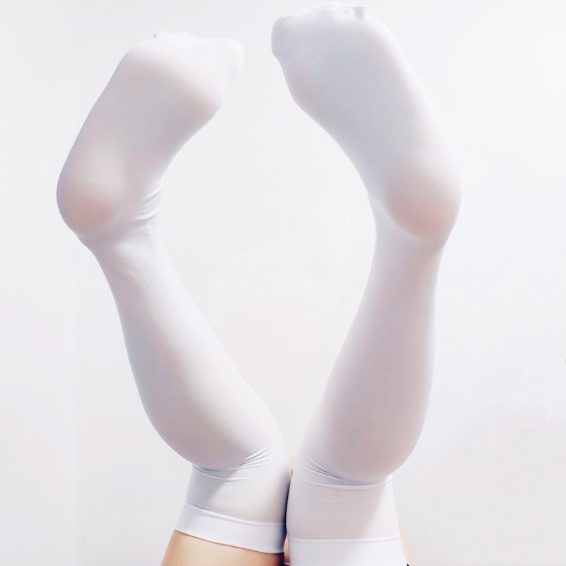 夜色行天鹅绒长筒可撕jk防滑加长日系伪娘高筒丝袜保密袜