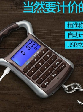 充电计价秤cnw手提秤快递秤钓鱼秤买菜称重卖菜秤商用电子秤台秤
