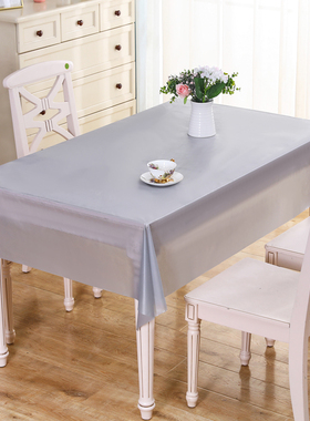 灰色一次性桌布户外餐垫台布防水儿童长方形家用饭店生日派对聚会