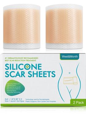 Hot 150CM Silicone Scar Sheets Skin Repair Patch Removal Sel