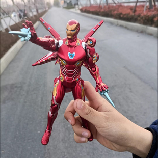 国产漫威MK42英雄钢铁侠手办模型17cm男孩玩具关节可动儿童玩具