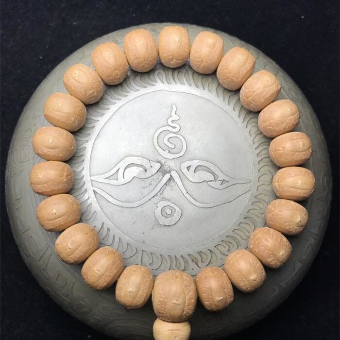 手串张 尼泊尔凤眼菩提子精品藏式108颗佛珠手工打磨龙眼男女文玩